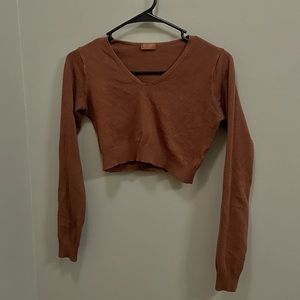 Brandy brown crop longsleeve